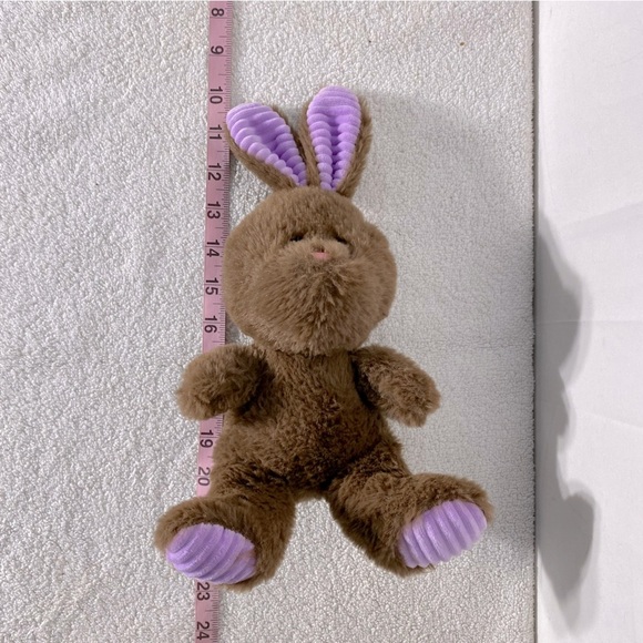 Super Soft Brown Purple Bunny Rabbit Plush Toy Stuffed Animal - Picture 2 of 10